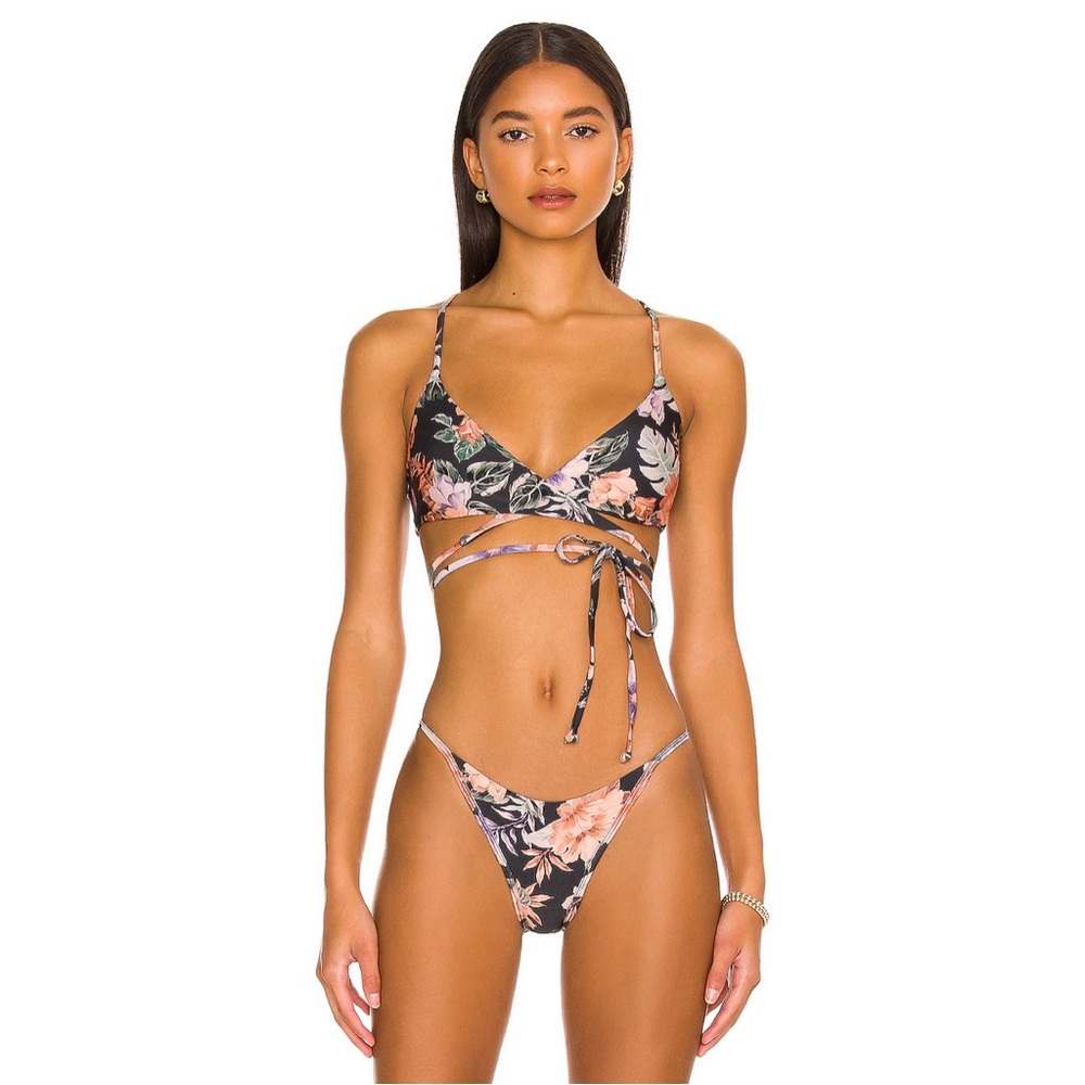 L*Space Forget Me Not Floral Bikini Set, Kristen Top & Jay Bottom, NWT